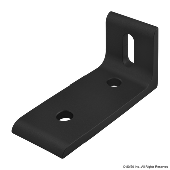 4280-Black | 15 Series & Ready Tube 3 Hole - Slotted Inside Corner Bracket - Image 1