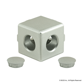 14154 | 10 & 25 Series 2 Way - Light Squared Corner Connector - Image 1