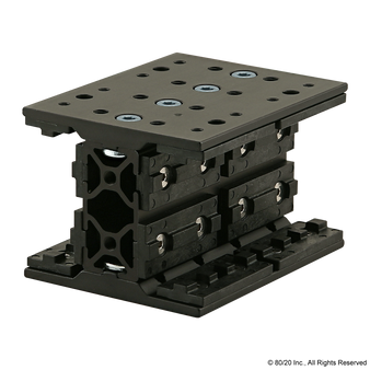 25-6737-Black | 25 Series Long - Double Mount Unibearing™ Assembly - Image 1