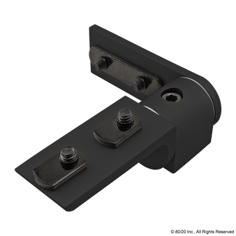 4364-Black | 15 Series Standard 90 Degree Dynamic Pivot Assembly with Straight and "L" Arm - Image 1