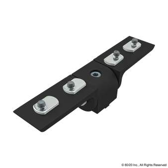 40-4431-Black | 40 Series Right Angle 0 Degree Dynamic Pivot Assembly with Dual "L" Arms - Image 1