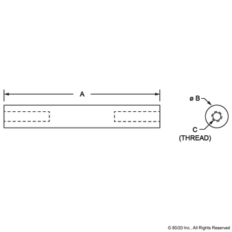 9828 | 3/4" Connector Rod x 22.375" with 25.5" Between Frame - Image 2