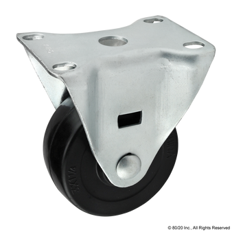 65-2312 | 25 & 40 Series Flange Mount Rigid Caster - Image 1