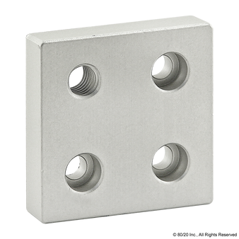 2142 | 10 Series 4 Hole - Offset Tap Base Plate: 2.00" x 2.00" with 3/8-16 Corner Tap - Image 1