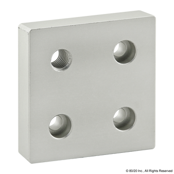 2141 | 15 Series 4 Hole - Offset Tap Base Plate: 3.00" x 3.00" with 1/2-13 Corner Tap - Image 1