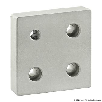 2146 | 15 Series 4 Hole - Offset Tap Base Plate: 3.00" x 3.00" with 7/16-14 Corner Tap - Image 1