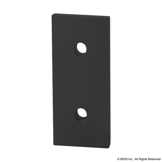 45-4307-Black | 45 Series 2 Hole - Straight Flat Plate - Image 1