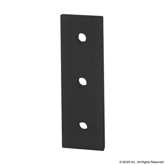 4306-Black | 15 Series & Ready Tube 3 Hole - Straight Flat Plate - Image 1