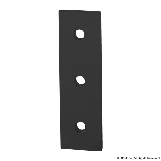 30-4306-Black | 30 Series 3 Hole - Straight Flat Plate - Image 1