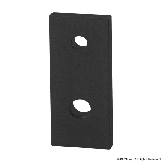 65-4510-Black | 25 to 40 Series 2 Hole - Straight Transition Flat Plate - Image 1