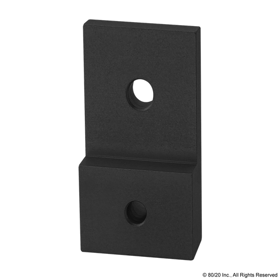 4521-Black | 10 to 15 Series 2 Hole - Straight Transition Flat Plate with Flush Offset - Image 1