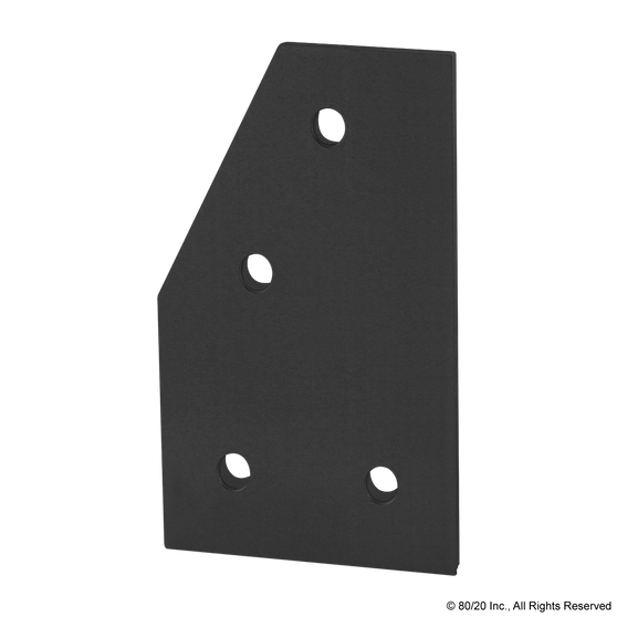 4361-Black | 15 Series 4 Hole - 60 Degree Angled Flat Plate - Image 1