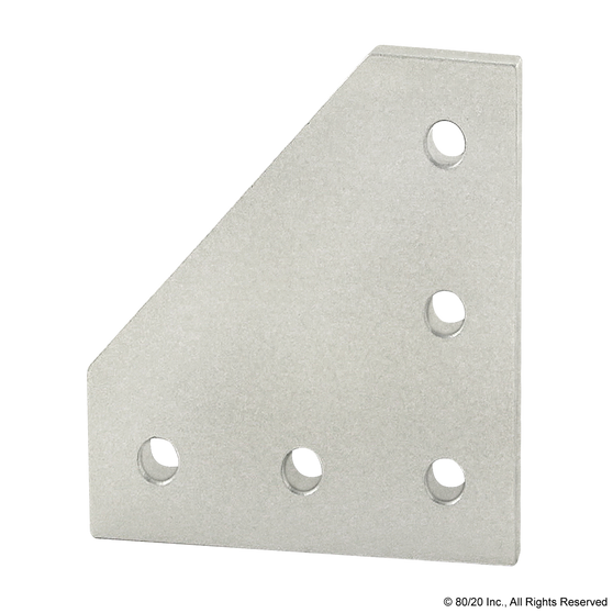 25-4151 | 25 Series 5 Hole - 90 Degree Angled Flat Plate - Image 1