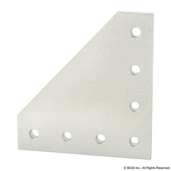 25-4152 | 25 Series 7 Hole - 90 Degree Angled Squared Flat Plate - Image 1