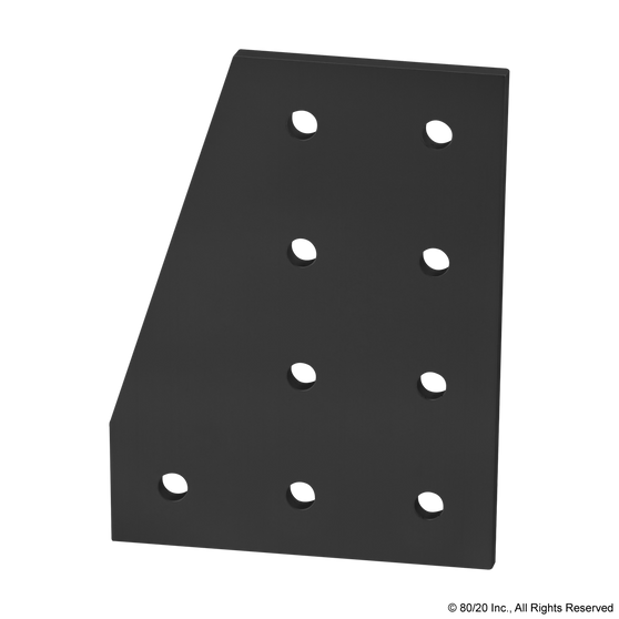 4326-Black | 15 Series 9 Hole - 90 Degree Angled Flat Plate - Image 1