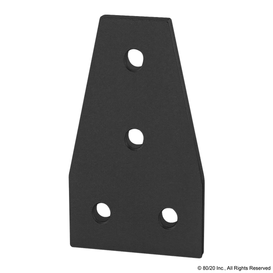 25-4141-Black | 25 Series 4 Hole - Tee Flat Plate - Image 1