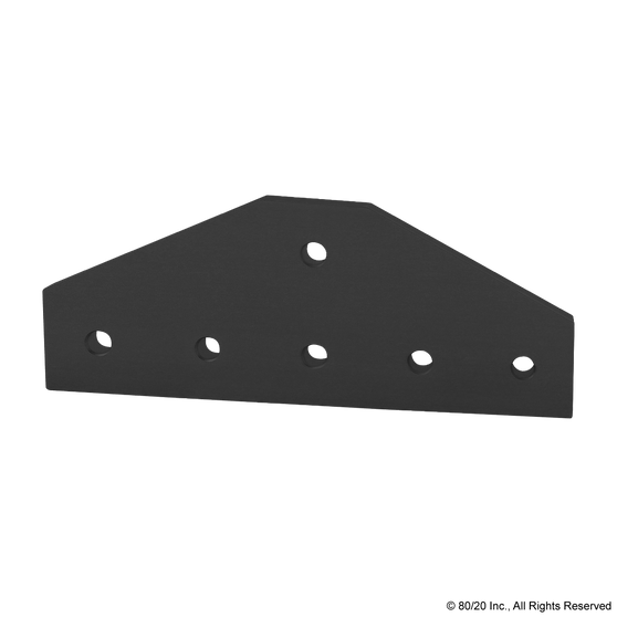 4310-Black | 15 Series & Ready Tube 6 Hole - Tee Flat Plate - Image 1