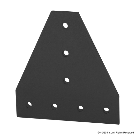 4312-Black | 15 Series & Ready Tube 7 Hole - Tee Flat Plate - Image 1