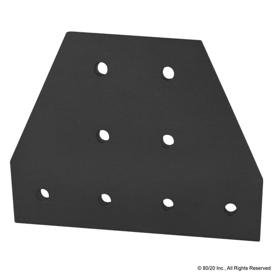45-4355-Black | 45 Series 8 Hole - Tee Flat Plate - Image 1
