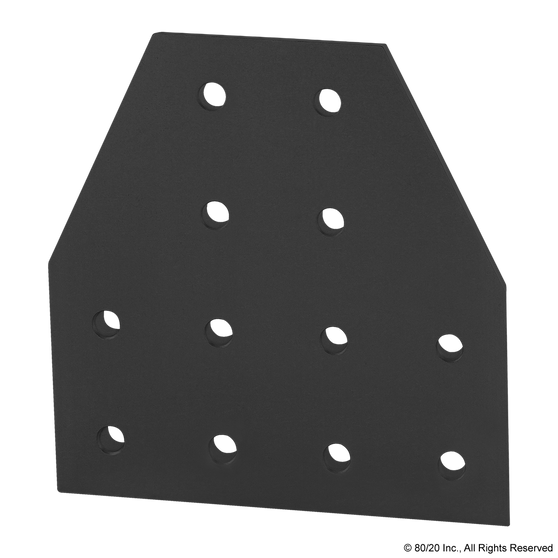4325-Black | 15 Series 12 Hole - Tee Flat Plate - Image 1