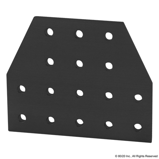 4022-Black | 10 Series 16 Hole - Tee Flat Plate - Image 1