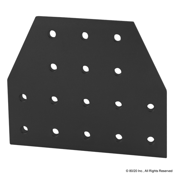 4422-Black | 15 Series 16 Hole - Tee Flat Plate - Image 1