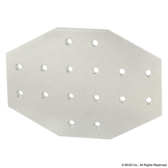 40-4370 | 40 Series 16 Hole - Cross Flat Plate - Image 1