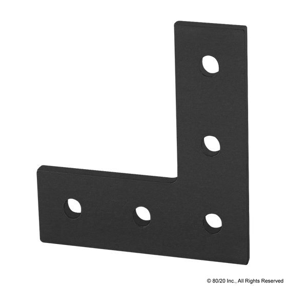 20-4081-Black | 20 Series 5 Hole - “L” Flat Plate - Image 1