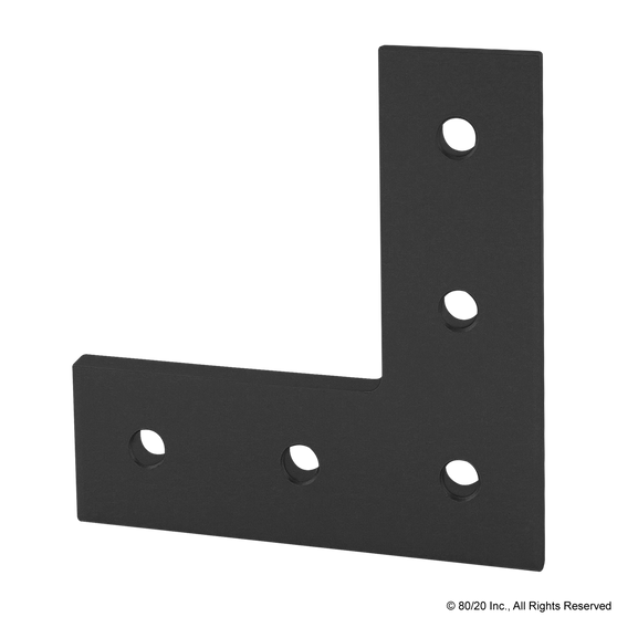 40-4481-Black | 40 Series 5 Hole - “L” Flat Plate - Image 1