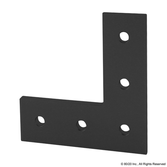 45-4481-Black | 45 Series 5 Hole - “L” Flat Plate - Image 1