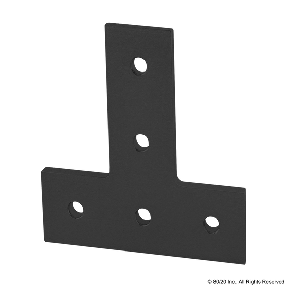 4480-Black | 15 Series 5 Hole - "T" Flat Plate - Image 1