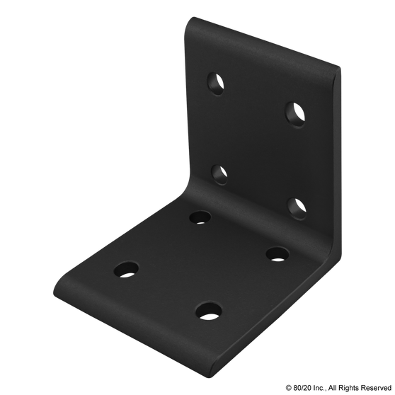 40-4304-Black | 40 Series 8 Hole - Inside Corner Bracket - Image 1