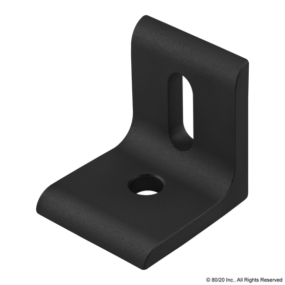 40-4295-Black | 40 Series 2 Hole - Slotted Inside Corner Bracket - Image 1