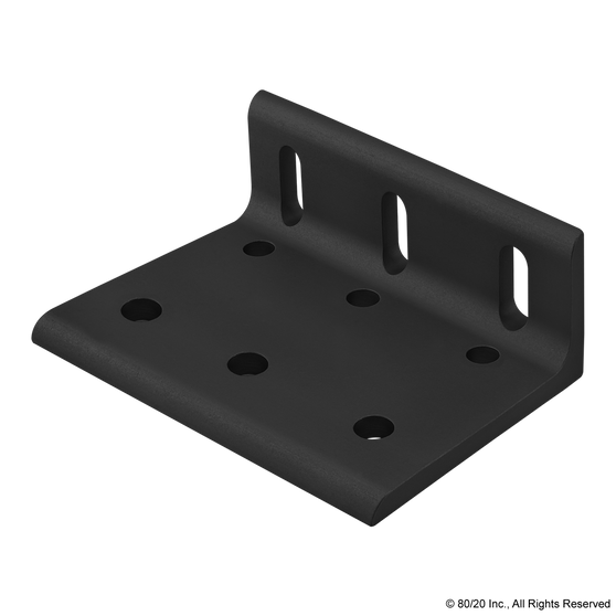 4281-Black | 15 Series 9 Hole - Wide Slotted Inside Corner Bracket - Image 1