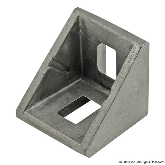 14061 | 10 & 25 Series 2 Hole - 18mm Slotted Inside Corner Bracket with Dual Support - Image 1