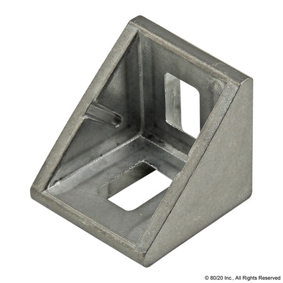 14059 | 10, 20, & 25 Series 2 Hole - 18mm Slotted Inside Corner Bracket with Dual Support - Image 1