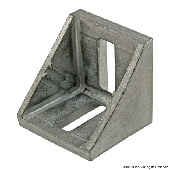 14076 | 40 Series 2 Hole- 39mm Slotted Inside Corner Bracket with Dual Support - Image 1