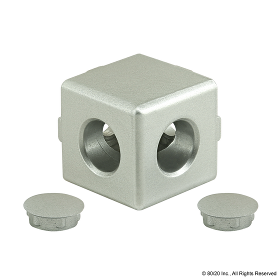 14154 | 10 & 25 Series 2 Way - Light Squared Corner Connector - Image 1