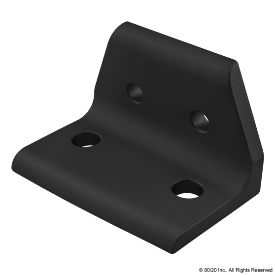 65-4512-Black | 25 to 40 Series 4 Hole - Wide Transition Inside Corner Bracket - Image 1