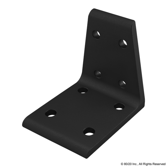 65-4513-Black | 25 to 40 Series 8 Hole - Center Transition Inside Corner Bracket - Image 1