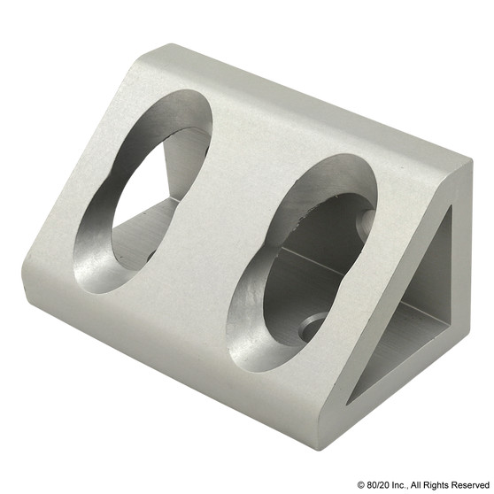 45-4334 | 45 Series 4 Hole - Wide Gusseted Inside Corner Bracket - Image 1