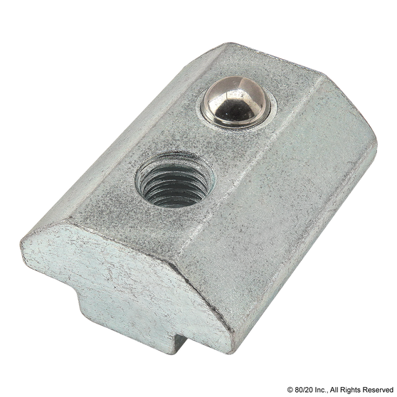 13051 | M5 Self-Aligning Slide-in T-Nut with Ball Spring - Image 1