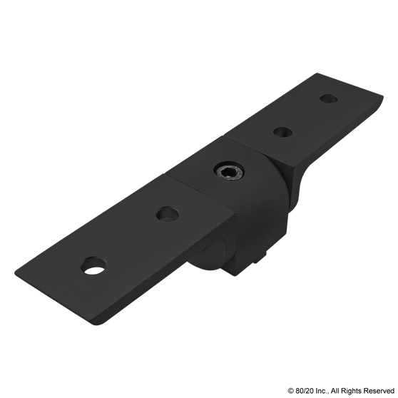 4407-Black | 15 Series 0 Degree Right Angle Structural Pivot Assembly with Dual "L" Arms - Image 1