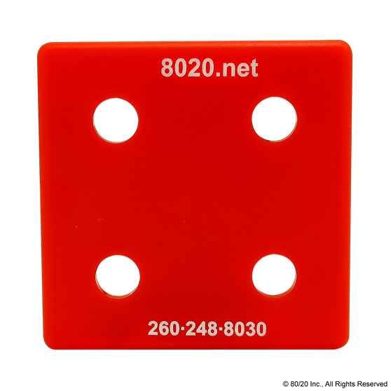 2050RED | 15 Series End Cap with Push-In Fastener - Image 1