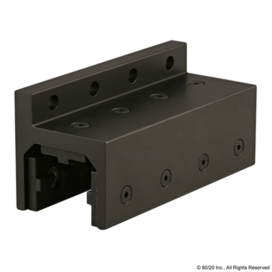 6831-Black | 15 Series 3 Slot Mount - Single Flange Long High-Cycle Linear Bearing - Image 1