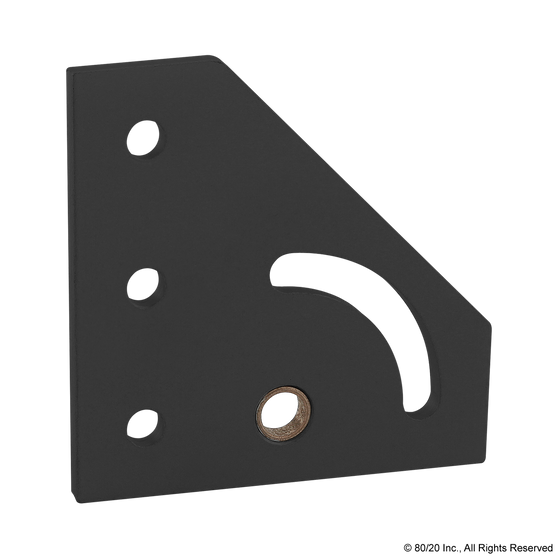 25-4137-Black | 25 Series 90 Degree Right Hand Pivot Bracket Plate - Image 1