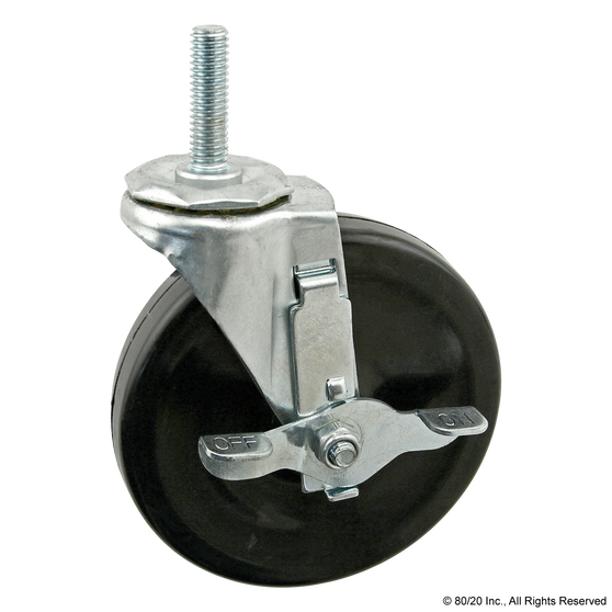 2306 | Threaded Stem Swivel Caster: 7/16-14 x 1.5" - Image 1