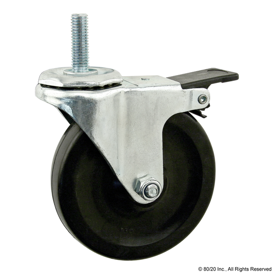 65-2343 | Threaded Stem Swivel Caster: M10 x 30mm - Image 1