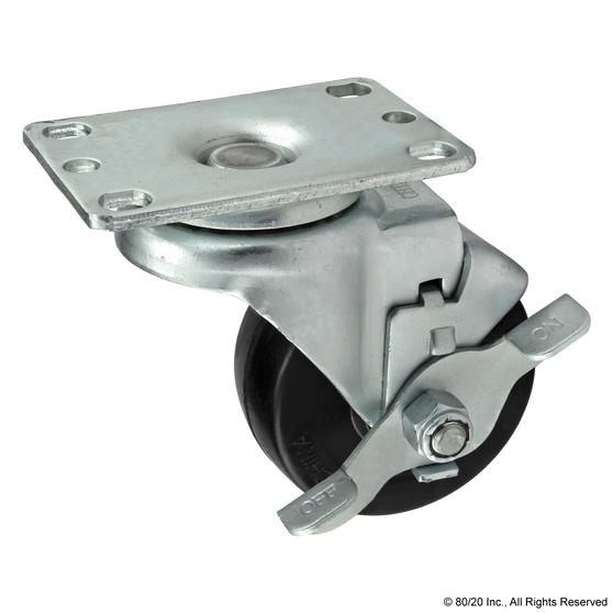 2317 | Flanged Mount Swivel Caster: 3.00" - Image 1