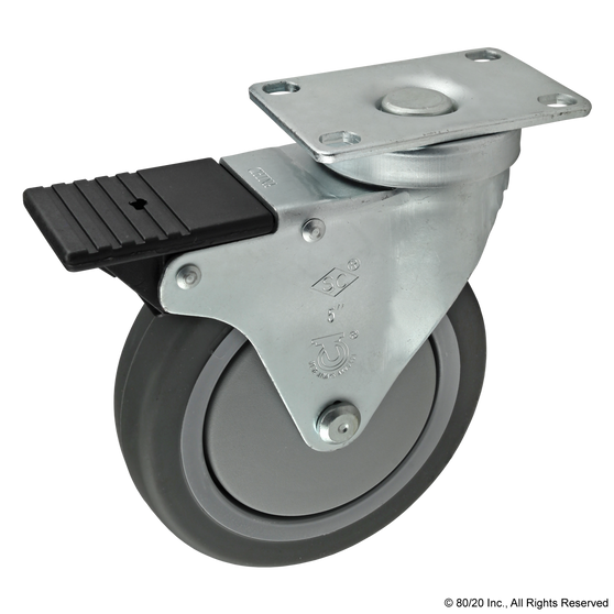 65-2323 | Flanged Mount Swivel Caster: 127.00mm - Image 1